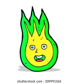 cartoon flame character