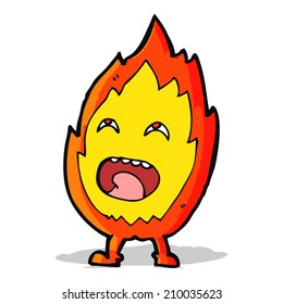 cartoon flame character