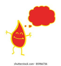 cartoon flame character