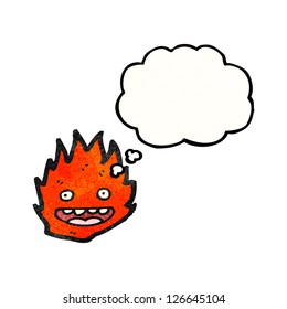 Cartoon-Flammenmonster