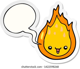 llama de dibujos animados con pegatina de burbujas de palabras