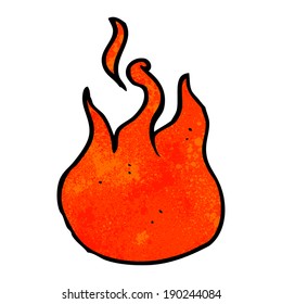 símbolo de llama de dibujos animados