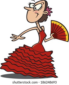 Cartoon Flamenco Dancer