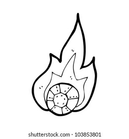 bola de inflamación de dibujos animados