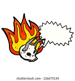caricatura que llama al cráneo del diablo