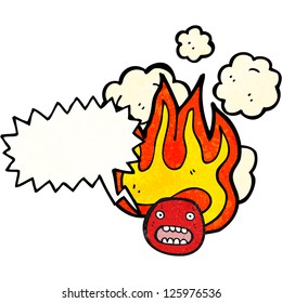 caricatura de cara de floración