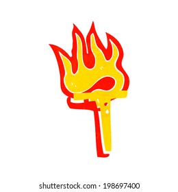 cartoon flaming letter