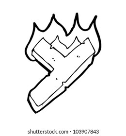 Cartoon Flaming Letter Y Stock Vector (Royalty Free) 103907843 ...