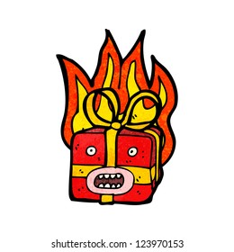 regalo de llama de dibujos animados