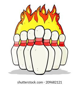 cartoon flaming skittles