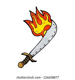 espada de inflamación de dibujos animados