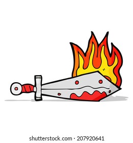 espada de inflamación de dibujos animados