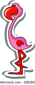 Flamingo de caricatura