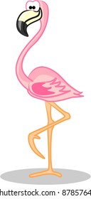 drunk flamingo clipart