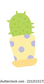 Cartoon flat cactus. Vector illustration