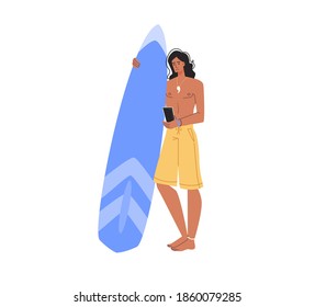 Cartoon flat character surfing internet outdoor - web chat,social networking service,online education,messenger communication,freelance remote work concept
