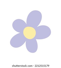 Cartoon flache Blume. Vektorgrafik