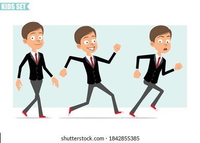 Cartoon Flat Funny Business Boy Character Stock Vector (Royalty Free ...