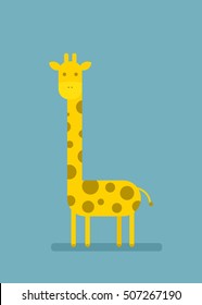 cartoon flat giraffe