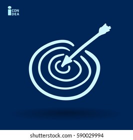 cartoon Flat icon of aim