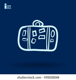 cartoon Flat icon of bag