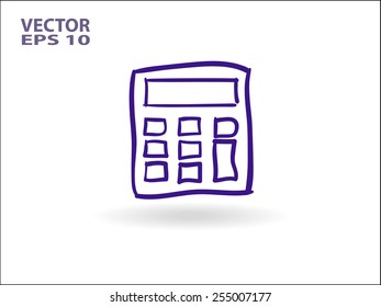 icono plano de calculadora
