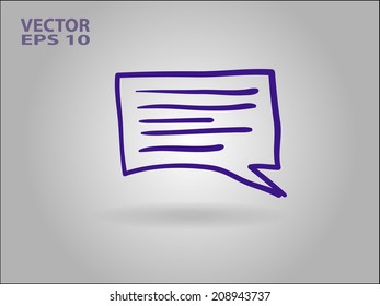 icono plano de una comunicación