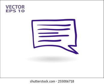 cartoon Flat icon of a communication