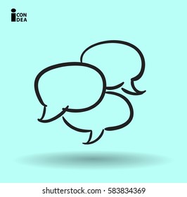 cartoon Flat  icon of a communication