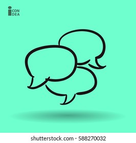 cartoon Flat  icon of a communication