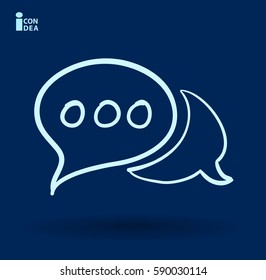 cartoon Flat  icon of a communication