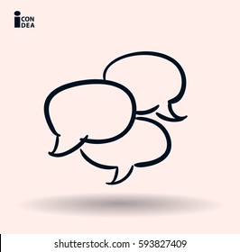 cartoon Flat  icon of a communication