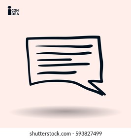 cartoon Flat icon of a communication