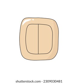Cartoon flat illustration of  light switch on and off. Electricity concept for isolated icons.