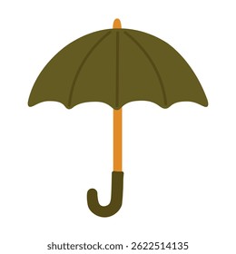 Cartoon flat illustration of orange scarf with stripes and tassels. Cozy autumn and winter accessory.