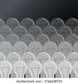 Cartoon flat light bulbs on white background vector illustration modern style
