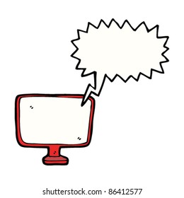 TV de pantalla plana de dibujos animados