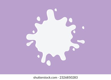 Cartoon flat style drawing of water drips and flowing logo, icon, label, symbol. Blob and splash. Concept of paint splashes, splatters, splodges, drops, blots shape. Graphic design vector illustration