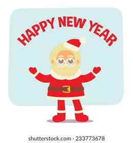 Cartoon flat style Santa Claus. Without outline, vector illustration.