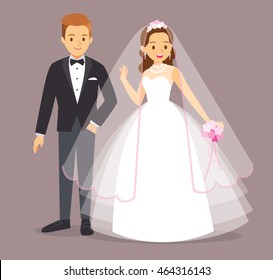 Wedding Dress and Wedding Suit for the Bride and Groom Stock Vector -  Illustration of celebration, female: 103324109