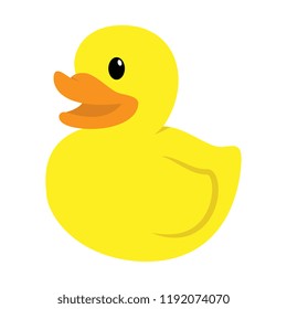 Cartoon Flat Vector Rubber Duck