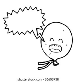 cartoon floating balloon character