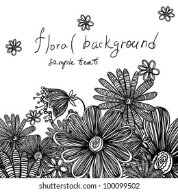 Cartoon floral background