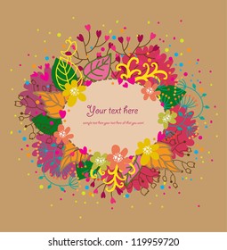 Cartoon floral background