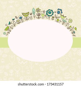 Cartoon floral background