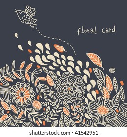 Cartoon floral background
