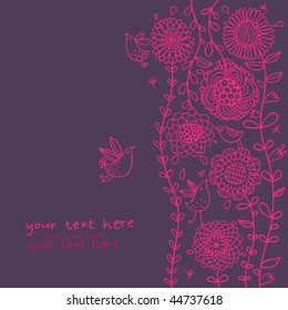Cartoon floral background