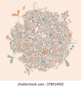 Cartoon Floral Composition