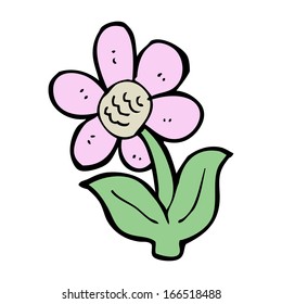 Cute Flower Cartoon Illustration Facial Expression 库存矢量图（免版税）1704287476