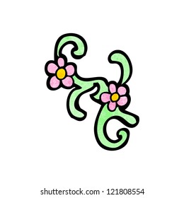 decoración de flores de dibujos animados